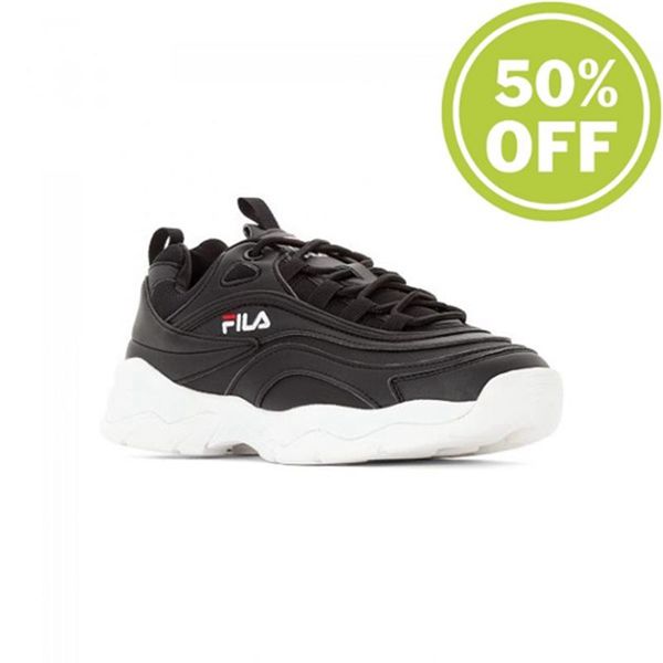 Tênis Fila Mulher Pretas/Branco - Fila Ray Low Wmn Portugal Online,NFWU-78362